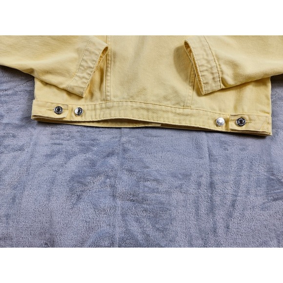 Satin Doll‎ Denim Jean Jacket Women's Teen Size XL Yellow Western Casual Sporty - Picture 11 of 14